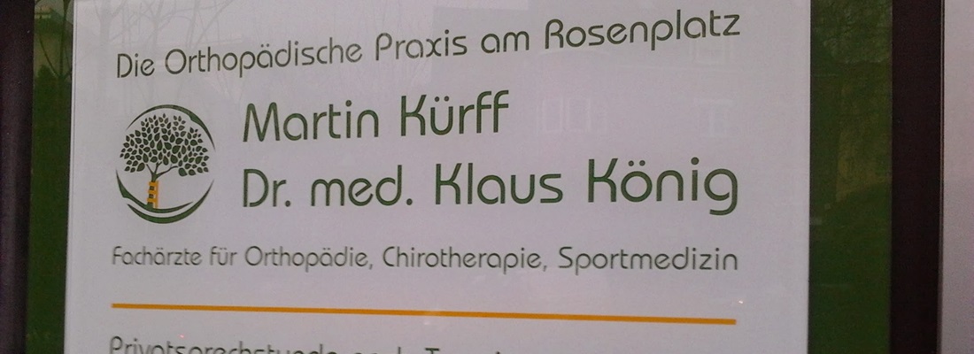Praxis-Schild für Orthopädie mit Namen und Logo – gefertigt von Folien Fischer Hamburg Bergedorf. Individuelle Praxisschilder und Arztschilder für Ärzte und Therapeuten in Reinbek, Glinde, Barsbüttel, Geesthacht, Wentorf, Lüneburg und Schwarzenbek